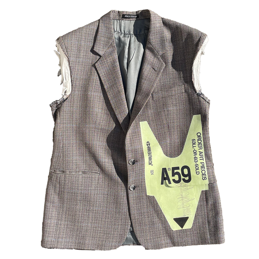 Sleeveless Tweed Hybrid Blazer