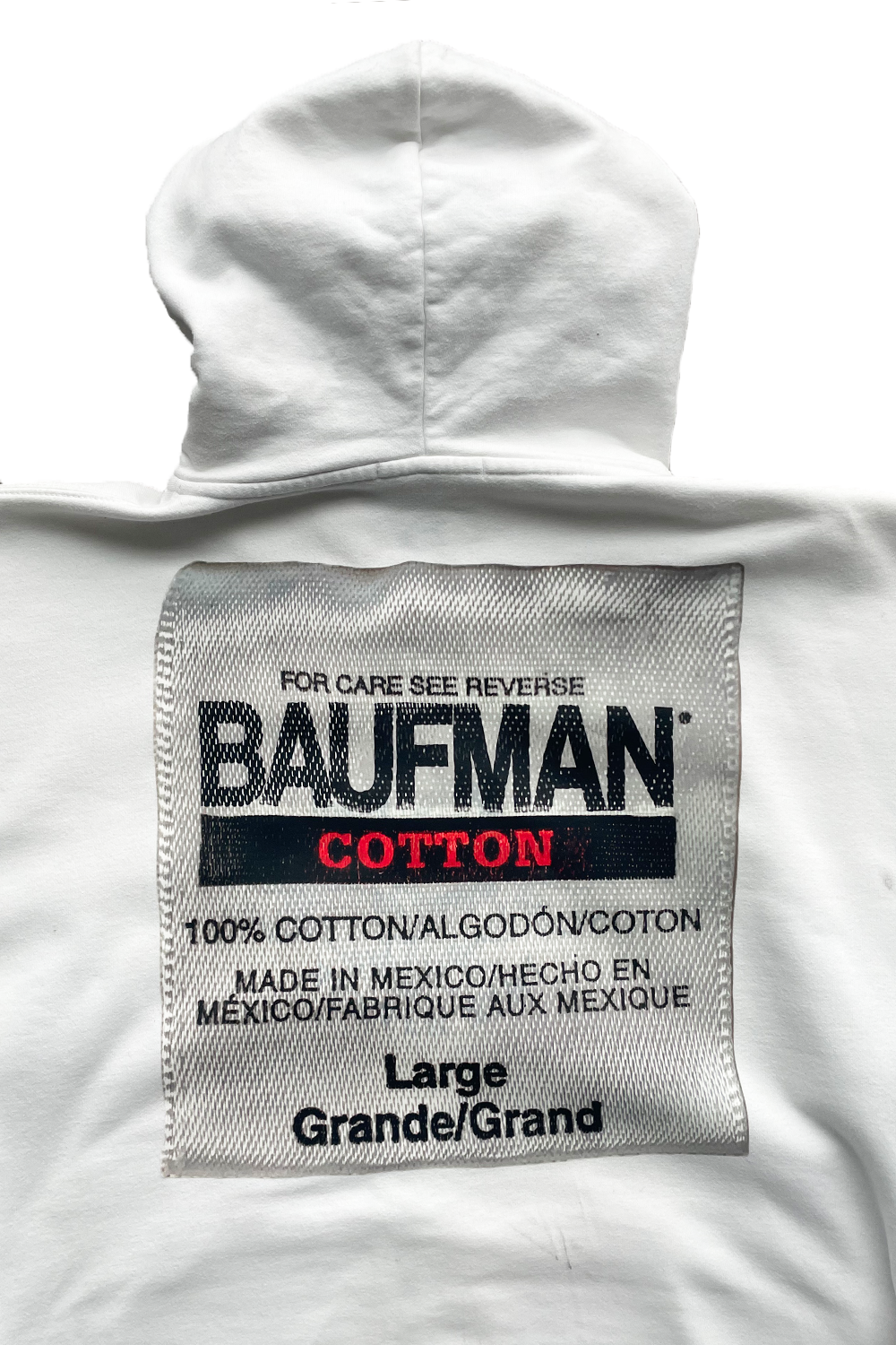 White Bäufman Tultex Zip-Up Hoodie